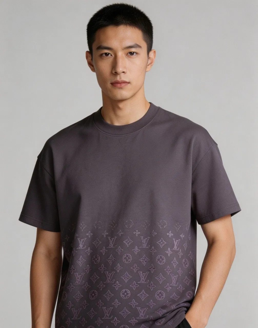 Louis Vuitton/Louis Vuitton 26ss hem presbyopia burnt short sleeves
